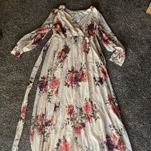 Never worn, new with tags, Baltic Børn floral dress, fully lined, XL
